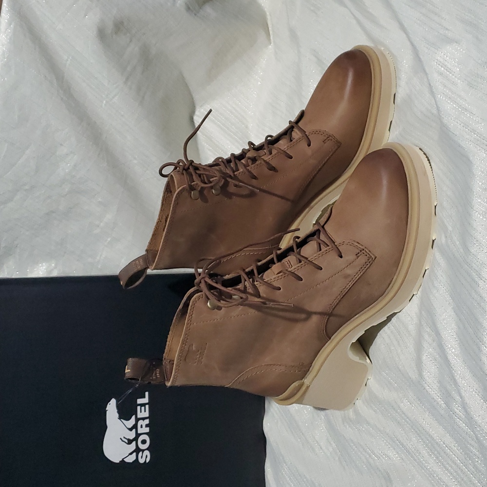 Sorel Hi-Line Heel Lace Boot Umber, Ceramic 9.5